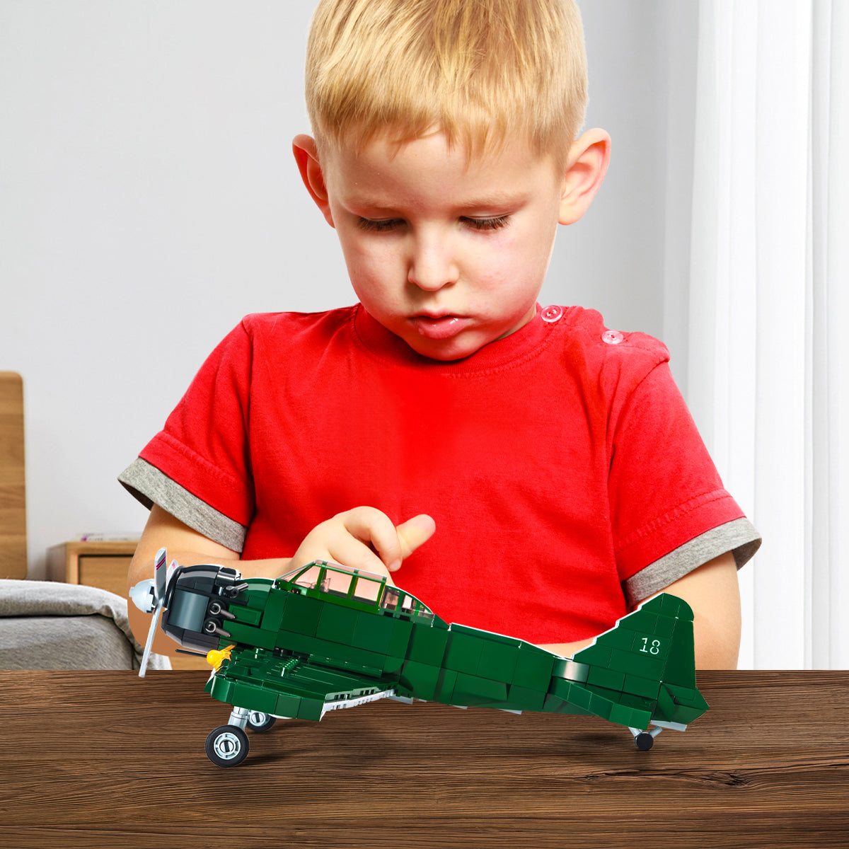 DAHONPA Military Series A6M Zero Fighter Army Airplane Building Blocks Set with 560 Pieces