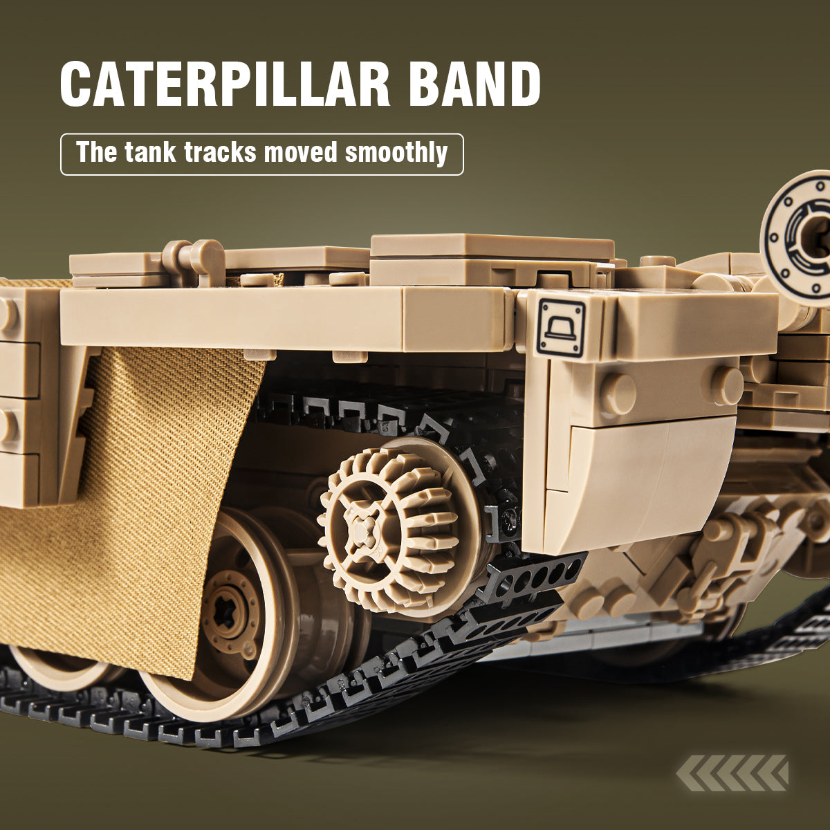 DAHONPA Military Series Challenger II Series Main Battle Tank Army Building Block with 1687 Pieces, Military Historical Collection Model