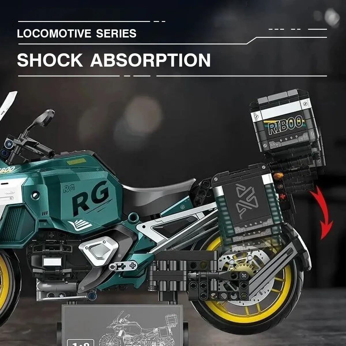 Motorcycle Building Blocks Set | 1:8 Technic Bike Model Kit | DAHONPA DAHONPA