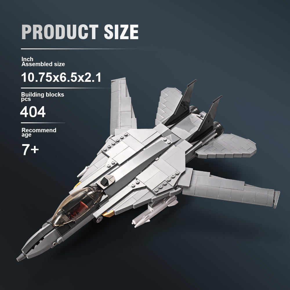 DAHONPA Military Series F-14D Tomcat Fighter Building Blocks Set with 404 Pieces