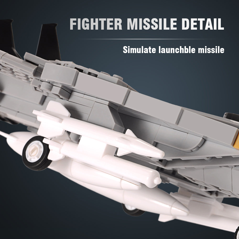 DAHONPA Military Series F-14D Tomcat Fighter Building Blocks Set with 404 Pieces