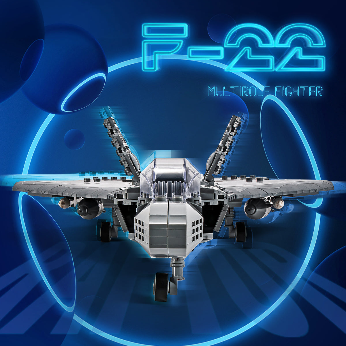 DAHONPA Military Series F-22 Raptor Fighter Army Airplane Building Blocks Set with 626 Pieces