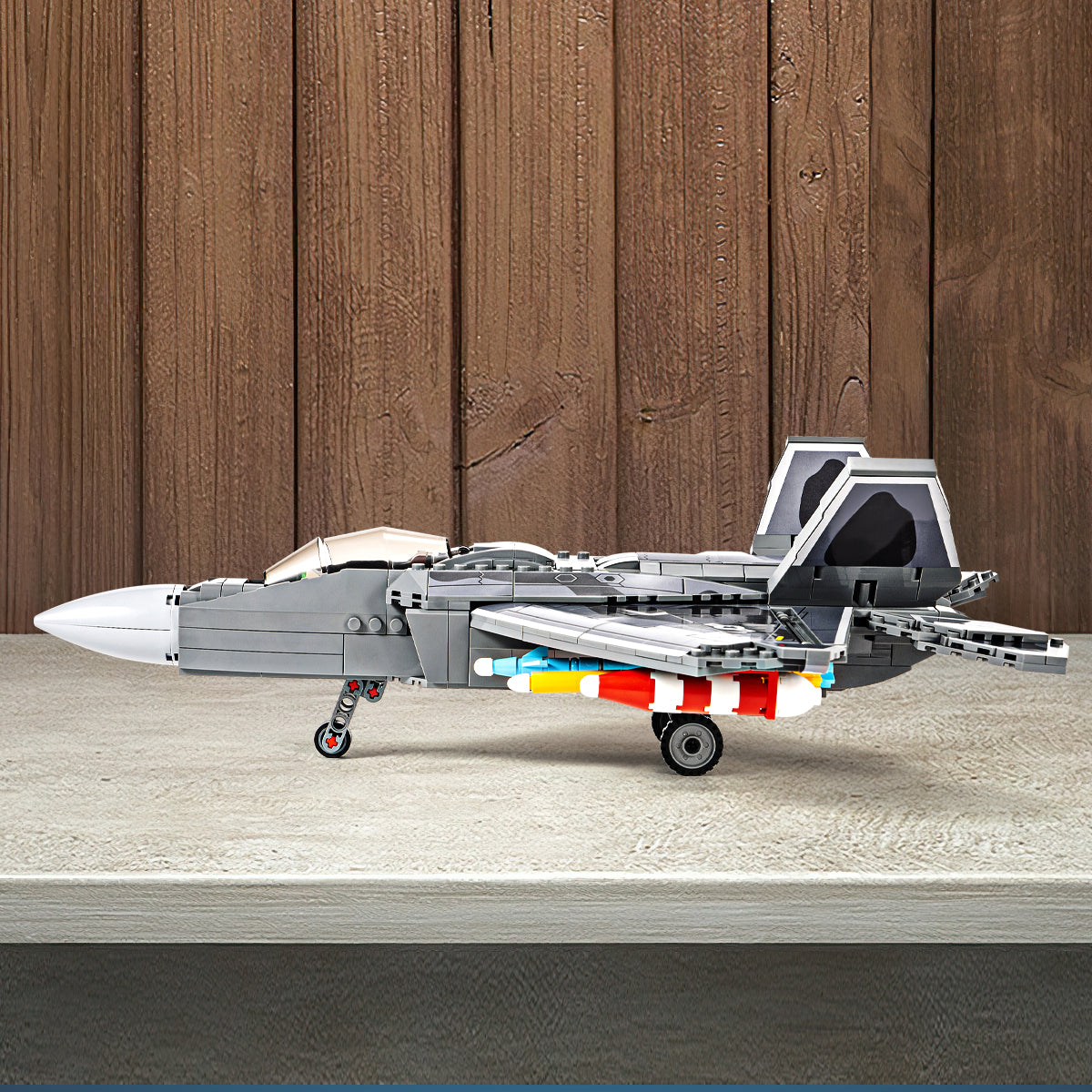 DAHONPA Military Series F-22 Raptor Fighter Army Airplane Building Blocks Set with 899 Pieces