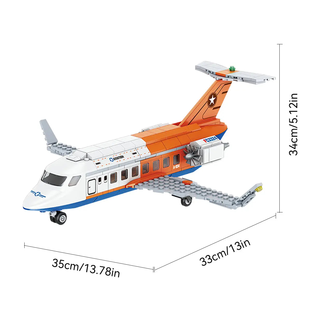 DAHONPA City Passenger Airplane Building Set, 3-in-1 Airport Plane Building Block Toy, Planes Model Toys Gifts for Kids Boys Girls DAHONPA