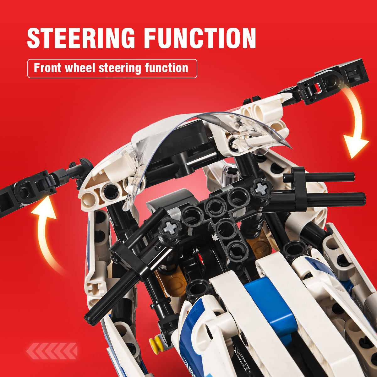 DAHONPA 2 in-1 Transform Motorbike Building Blocks Set, with 521 PCS Moto & Fighter Transform