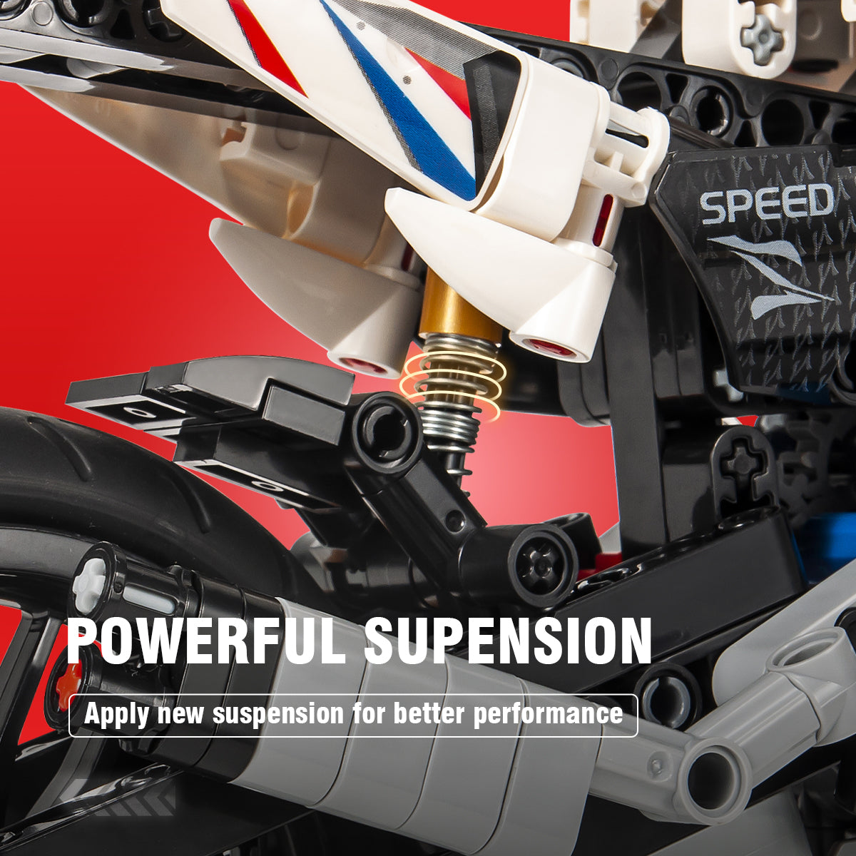 DAHONPA 2 in-1 Transform Motorbike Building Blocks Set, with 521 PCS Moto & Fighter Transform