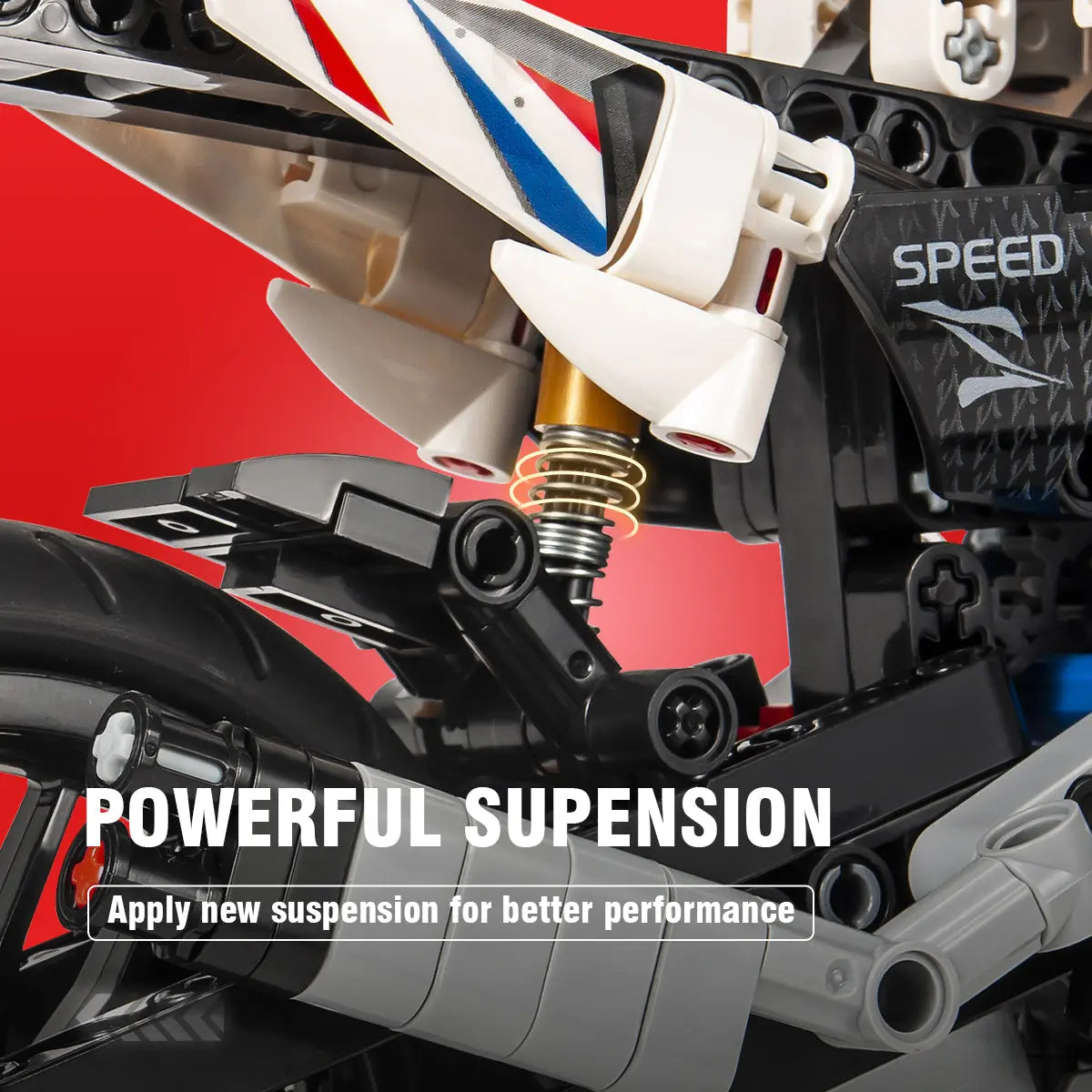 DAHONPA 2 in-1 Transform Motorbike Building Blocks Set, with 521 PCS Moto & Fighter Transform DAHONPA