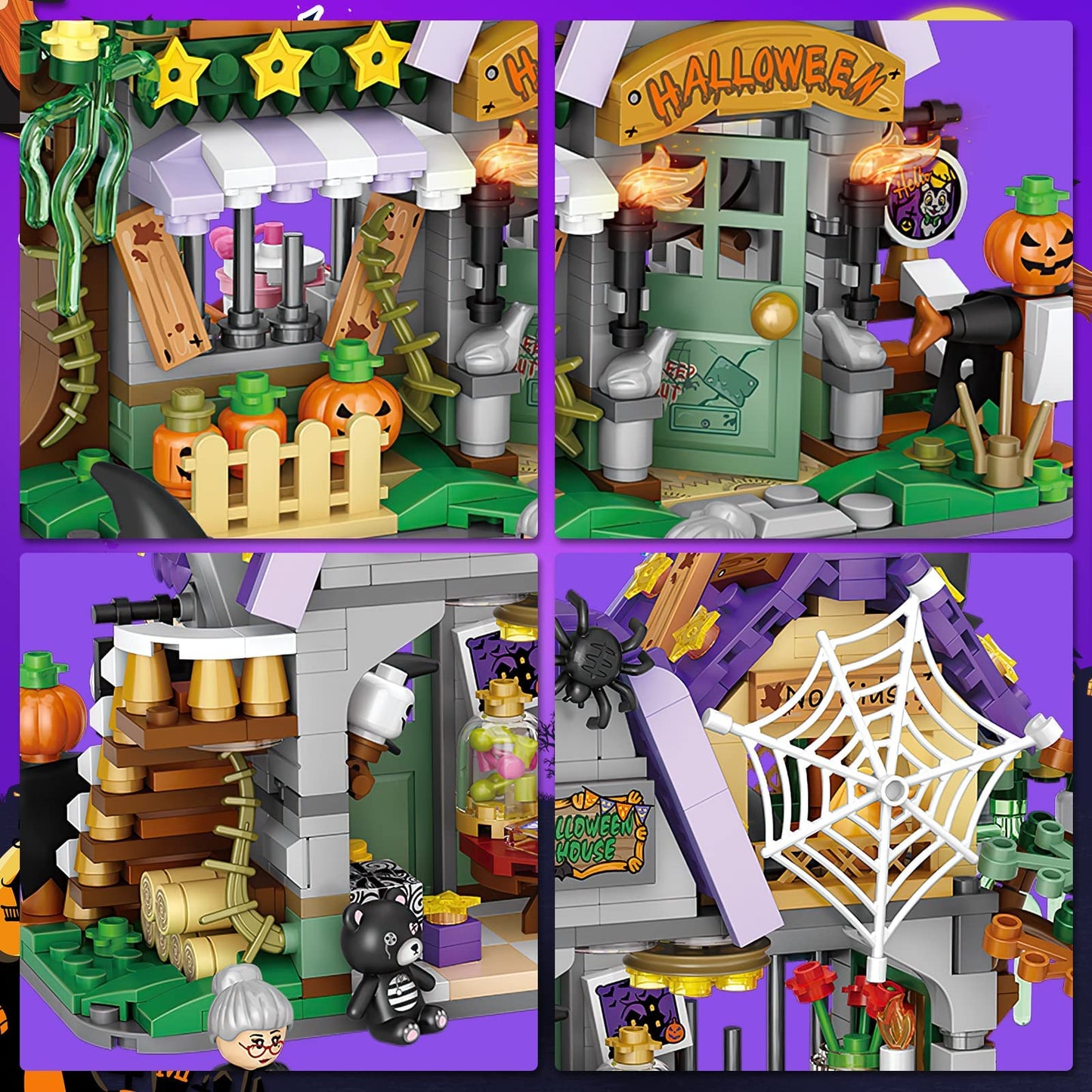 DAHONPA Halloween Haunted House Building Blocks Toys with 783 Pieces