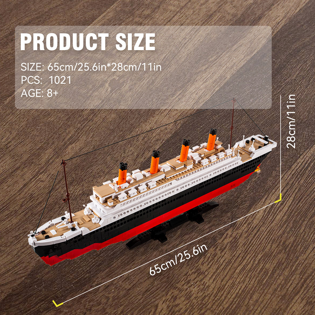 DAHONPA Titanic Model Building Blocks Kit, 1012 Pieces with Figures, Build and Display Cruise Ship Titanic Model, Toys Gift for Kids and Adults