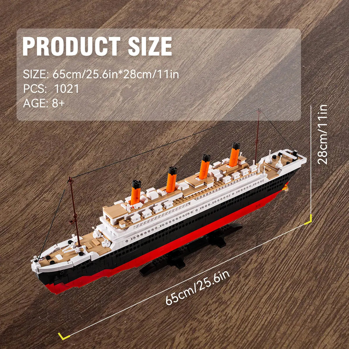 DAHONPA Titanic Model Building Blocks Kit, 1012 Pieces with Figures, Build and Display Cruise Ship Titanic Model, Toys Gift for Kids and Adults DAHONPA