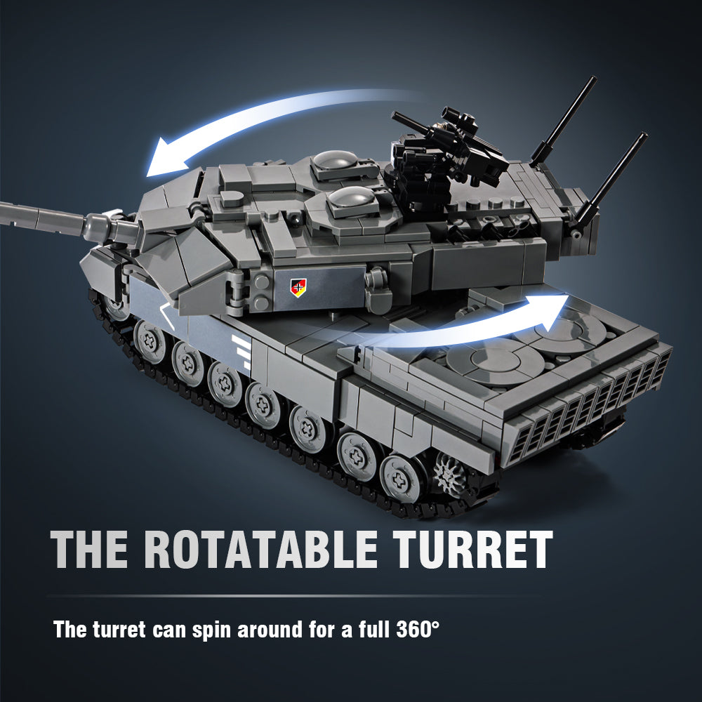 DAHONPA Military Series Leopard 2 Tank Building Blocks Set with 898 Pieces