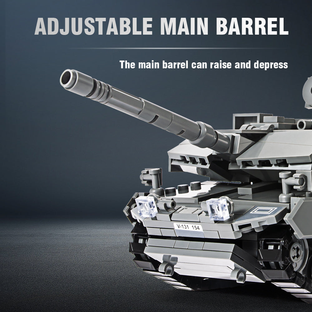 DAHONPA Military Series Leopard 2 Tank Building Blocks Set with 898 Pieces