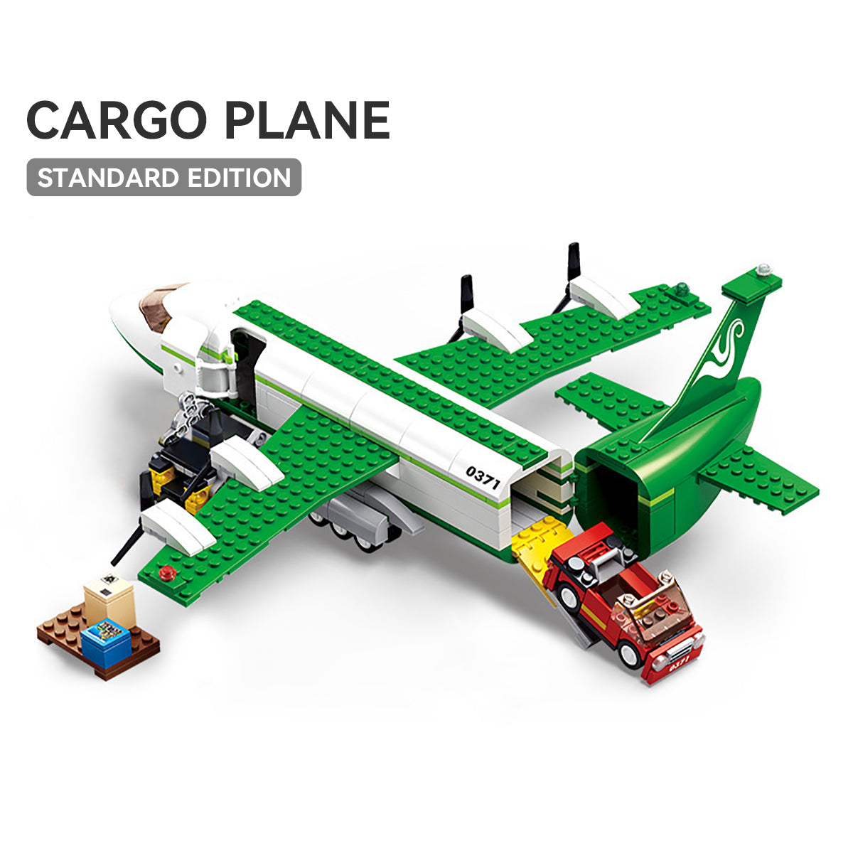 DAHONPA Aeroplane Building Blocks with Airport Terminal and Truck, 383 Pieces City Passenger Airplane Building Kit