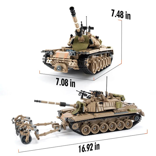 DAHONPA Military Series M60 Tank MBT Army Building Blocks Set with 1753 Pieces DAHONPA