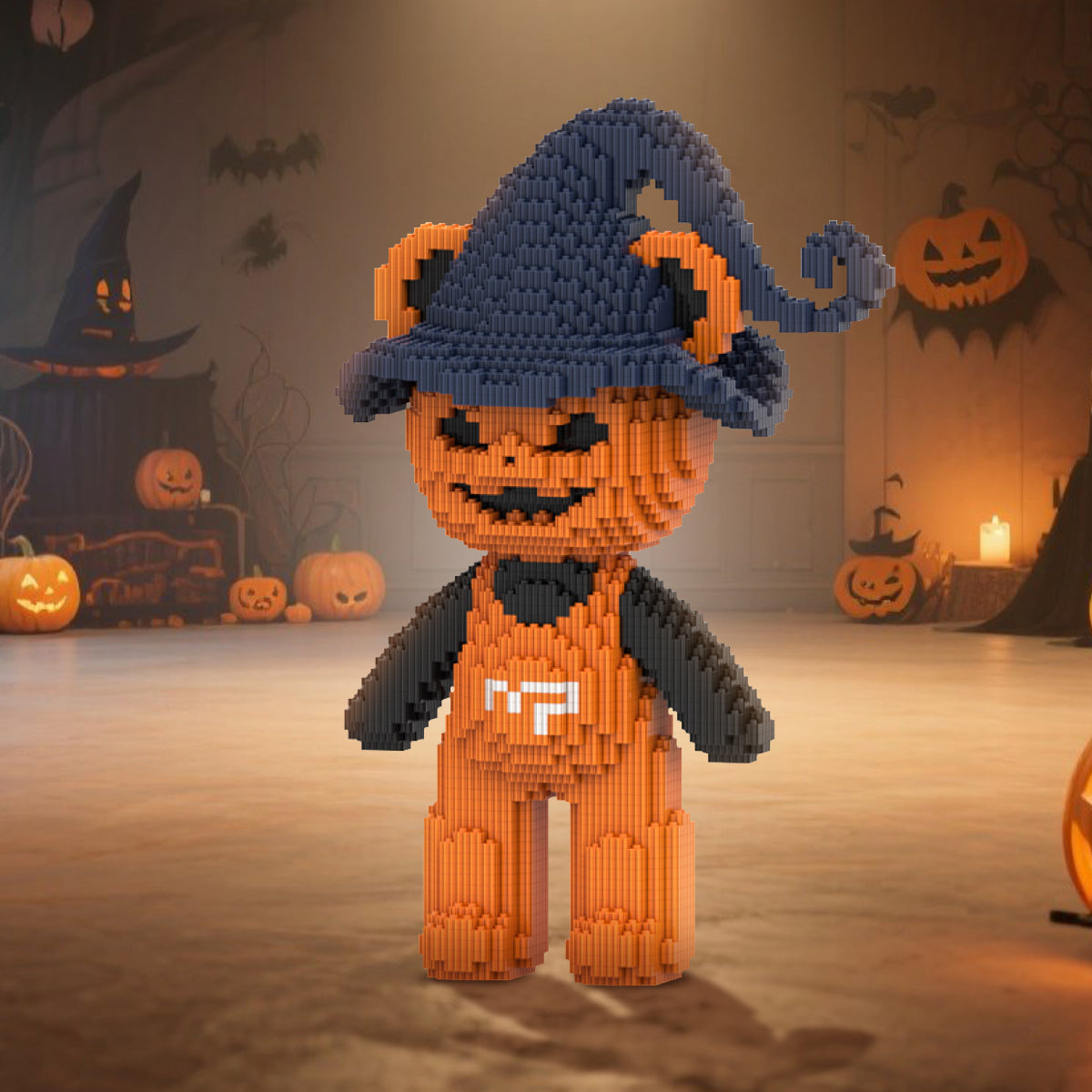 DAHONPA Halloween Pumpkin Bear Building Block Set, 2715 Pieces Micro Brick, Halloween Decoration Present, Home & Office Decor
