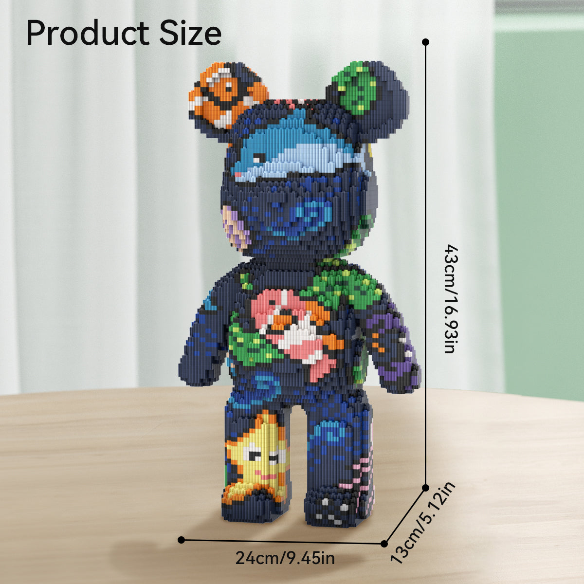 DAHONPA Animal Sea World Bear Micro Building Blocks for Adults (7000 PCS), Bear Bricks Set Creative Home & Office Decor, Collectible Display Model Gift for Adults and Kids