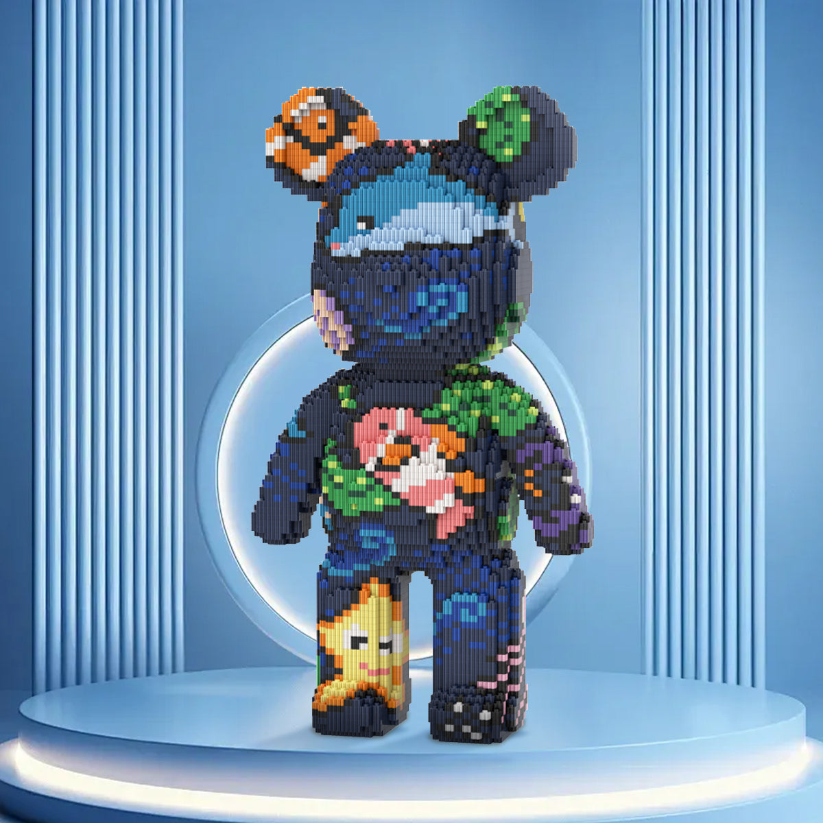 DAHONPA Animal Sea World Bear Micro Building Blocks for Adults (7000 PCS), Bear Bricks Set Creative Home & Office Decor, Collectible Display Model Gift for Adults and Kids