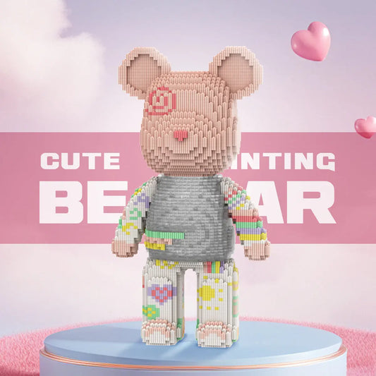 DAHONPA Rainbow Fun Patchwork Bear Micro Building Blocks Set (5250 PCS) – DIY Energetic Trendy Collectible Figurine Toy for Kids & Adults DAHONPA