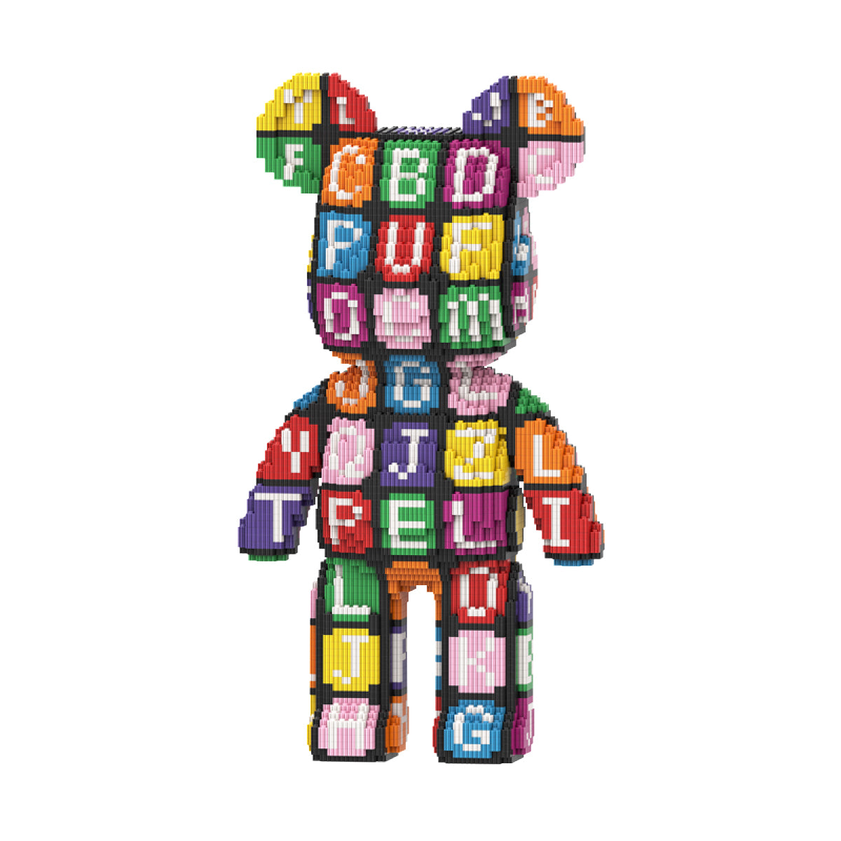 DAHONPA Animal Letter Pattern Bear Micro Building Blocks for Adults (6800 PCS), Bear Bricks Set Creative Home & Office Decor, Collectible Display Model Gift for Adults and Kids