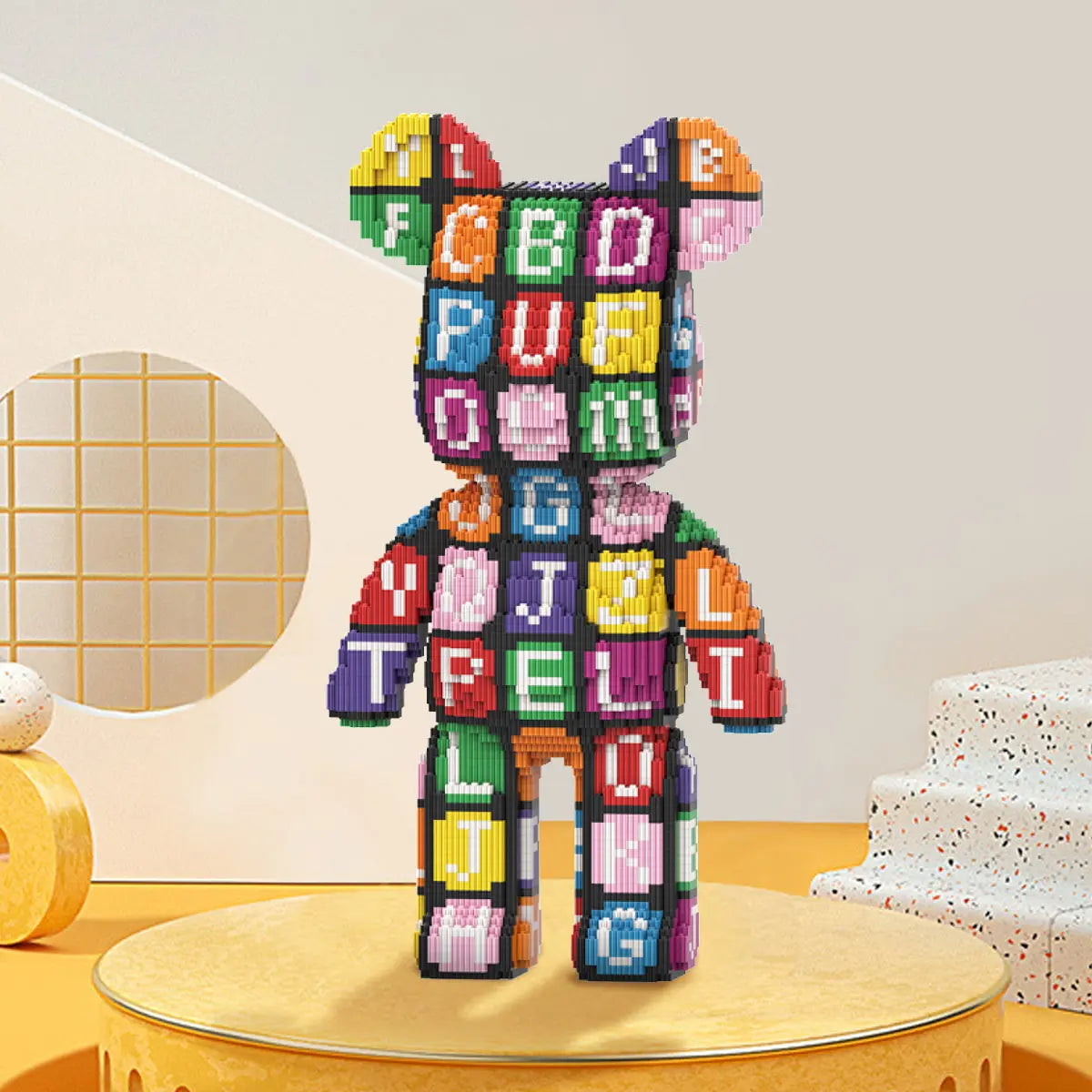DAHONPA Animal Letter Pattern Bear Micro Building Blocks for Adults (6800 PCS), Bear Bricks Set Creative Home & Office Decor, Collectible Display Model Gift for Adults and Kids DAHONPA