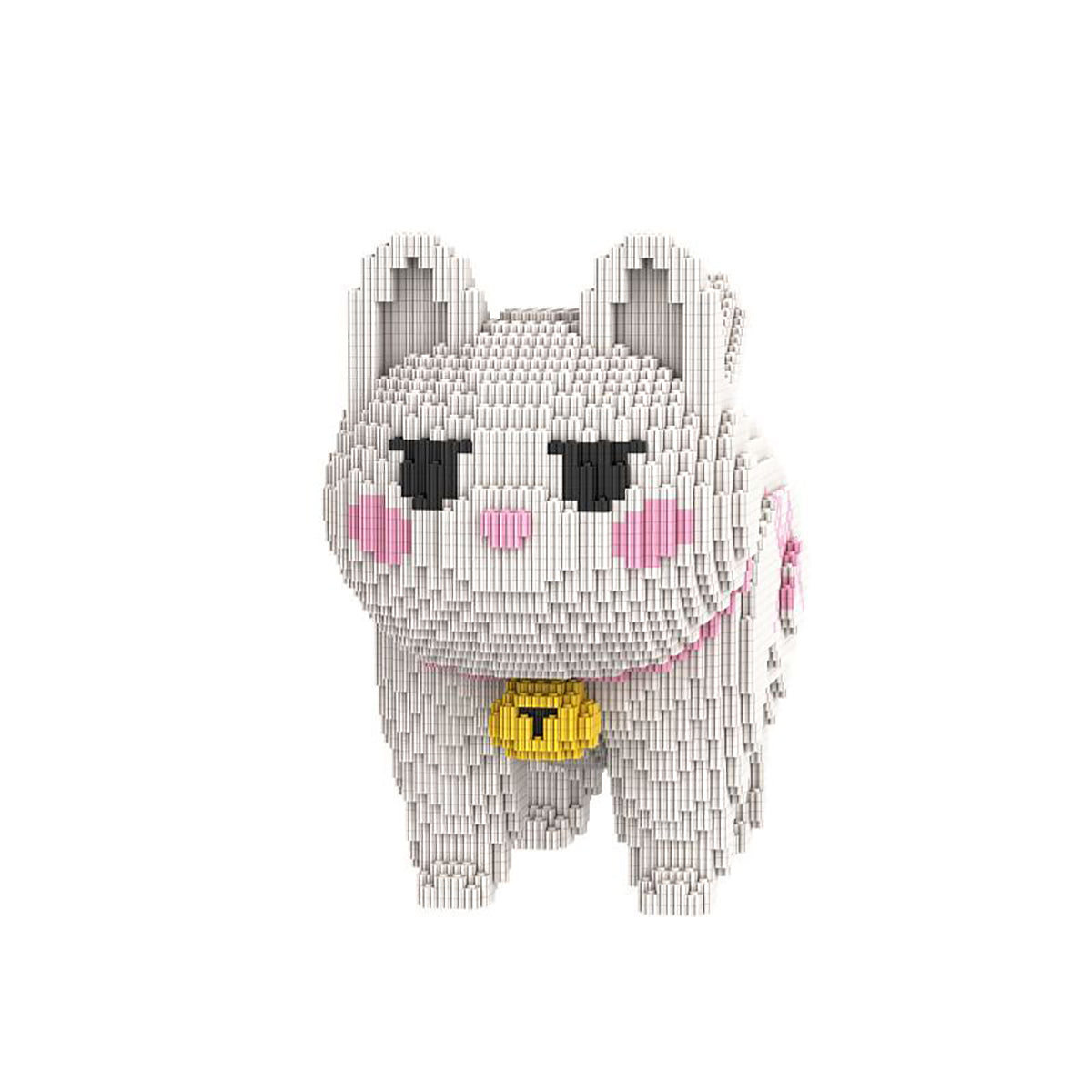 DAHONPA Animal Bell White Cat Cute Micro Building Blocks Set(10784PCS), Creative Home & Office Decor, Gift for Adults and Kids
