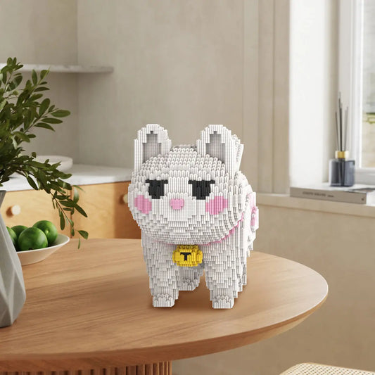 DAHONPA Animal Bell White Cat Cute Micro Building Blocks Set(10784PCS), Creative Home & Office Decor, Gift for Adults and Kids DAHONPA