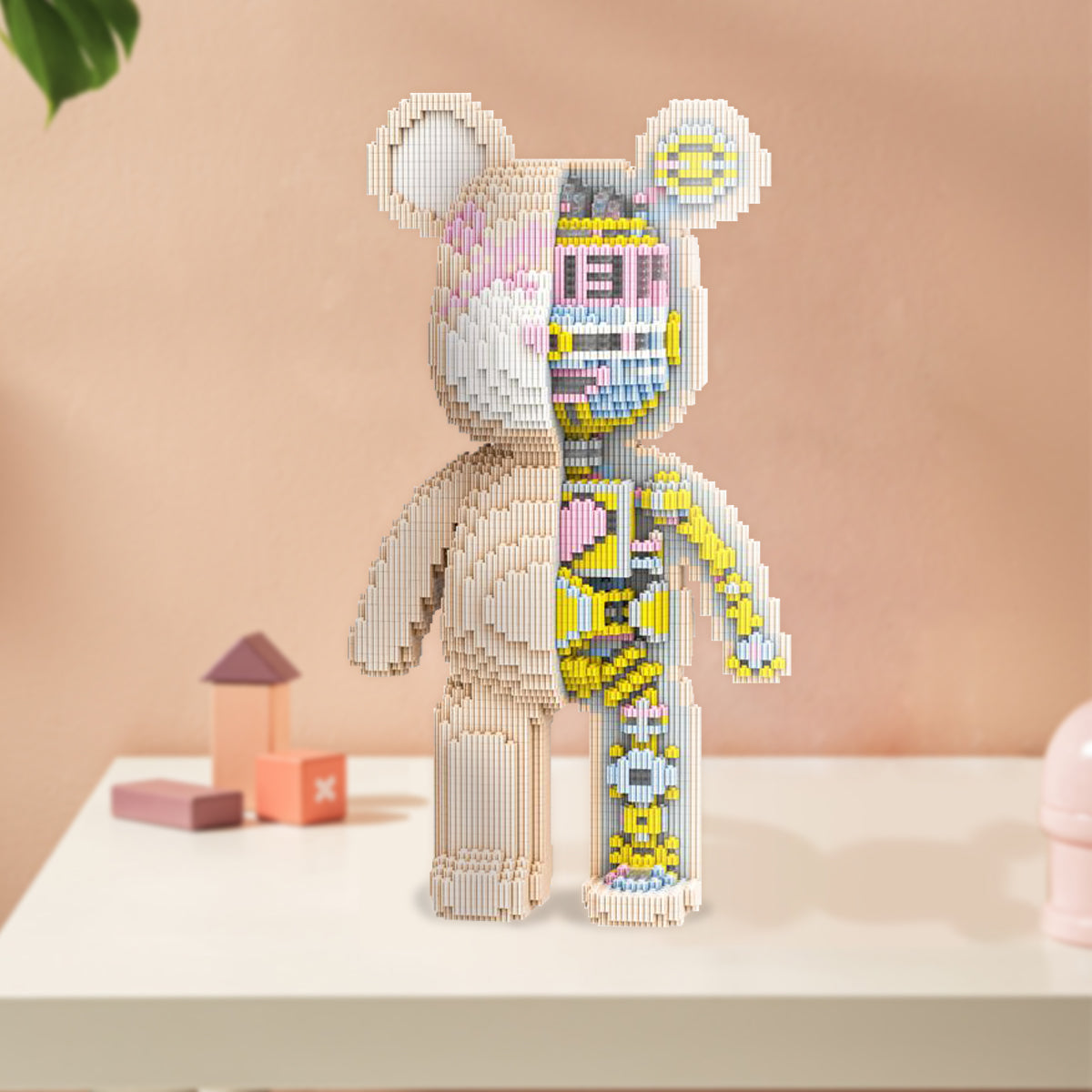 DAHONPA Animal Mechanical Dissection Bear Micro Building Blocks Set with Drawer(7220PCS), Personalized Decoration, Gift for Adults and Kids