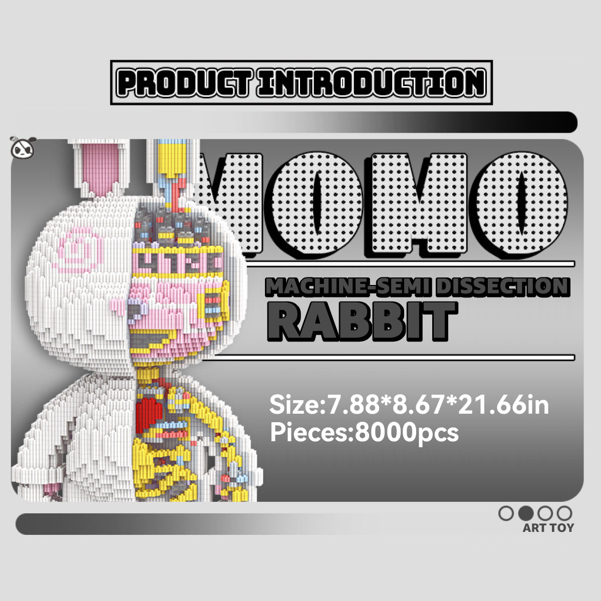 DAHONPA Animal Mechanical Dissection Rabbit Micro Building Blocks Set with Drawer(8000PCS), Personalized Decoration, Gift for Adults and Kids