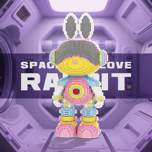 DAHONPA Pink Interstellar Girl Rabbit Micro Building Blocks Set (8800 Pieces), Contrast Color Design, Decoration Present for Lovers Men & Women DAHONPA