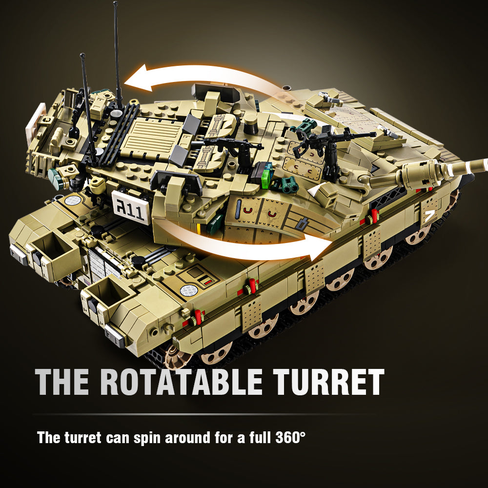 DAHONPA Military Series Merkava Mk4 Tank Building Blocks Set with 1730 Pieces