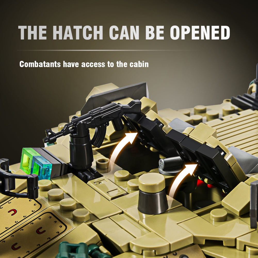 DAHONPA Military Series Merkava Mk4 Tank Building Blocks Set with 1730 Pieces