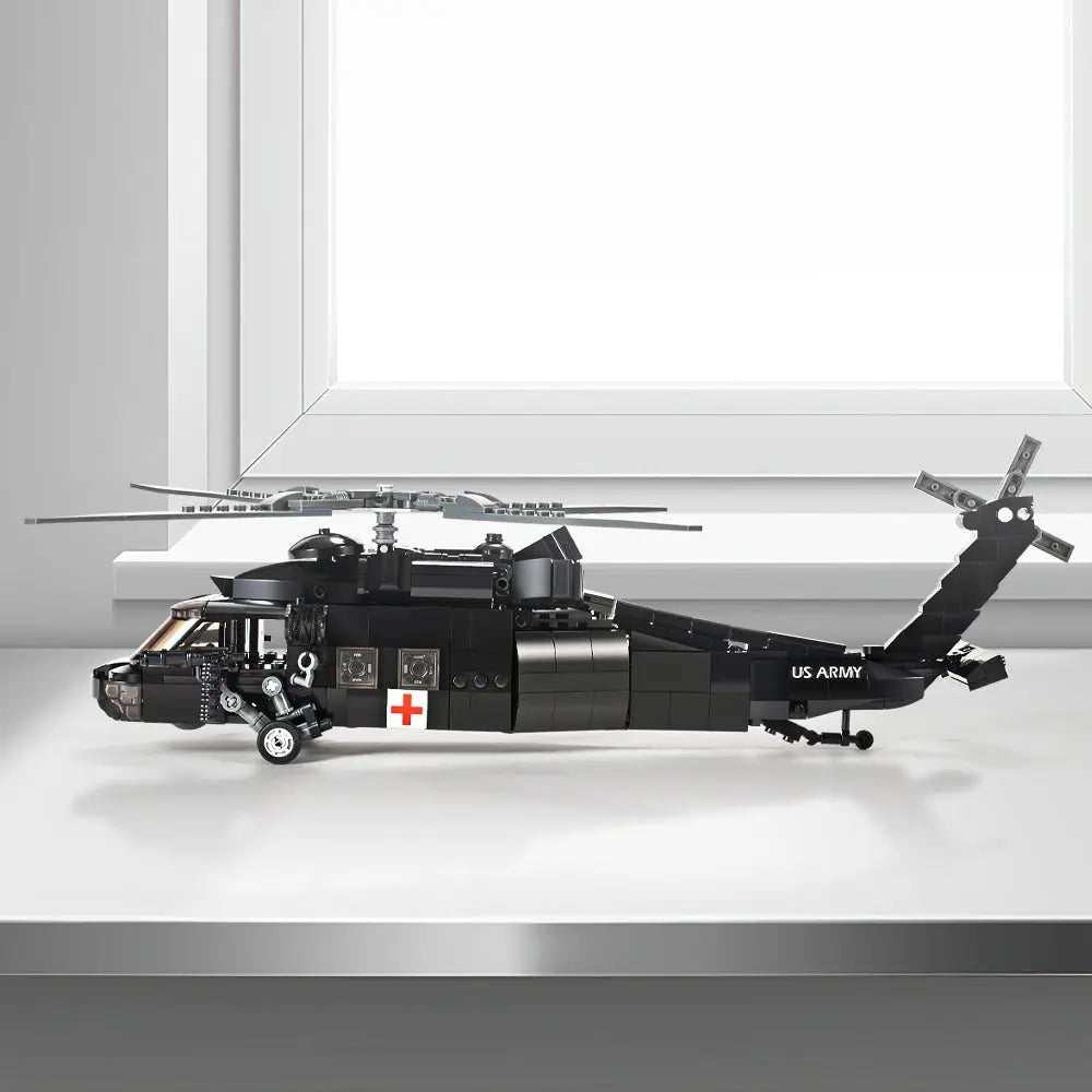 DAHONPA Military Series UH-60 Black Hawk Helicopter Army Airplane Building Blocks Set with 700 Pieces DAHONPA
