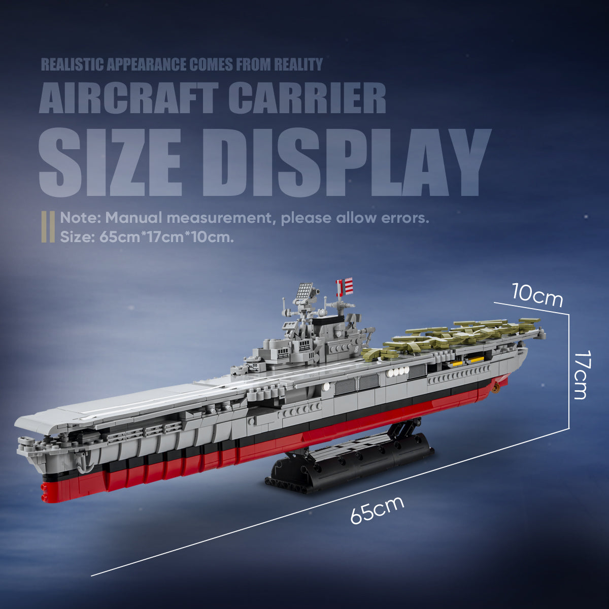 DAHONPA Ship Military Aircraft Carrier USS Building Blocks Set with 1969 Pieces
