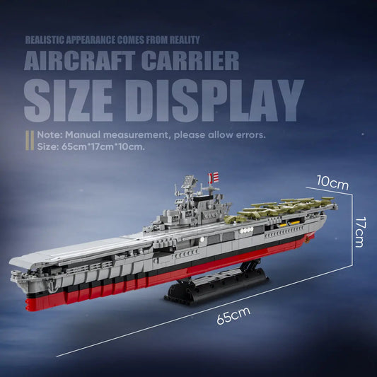 DAHONPA Ship Military Aircraft Carrier USS Building Blocks Set with 1969 Pieces DAHONPA