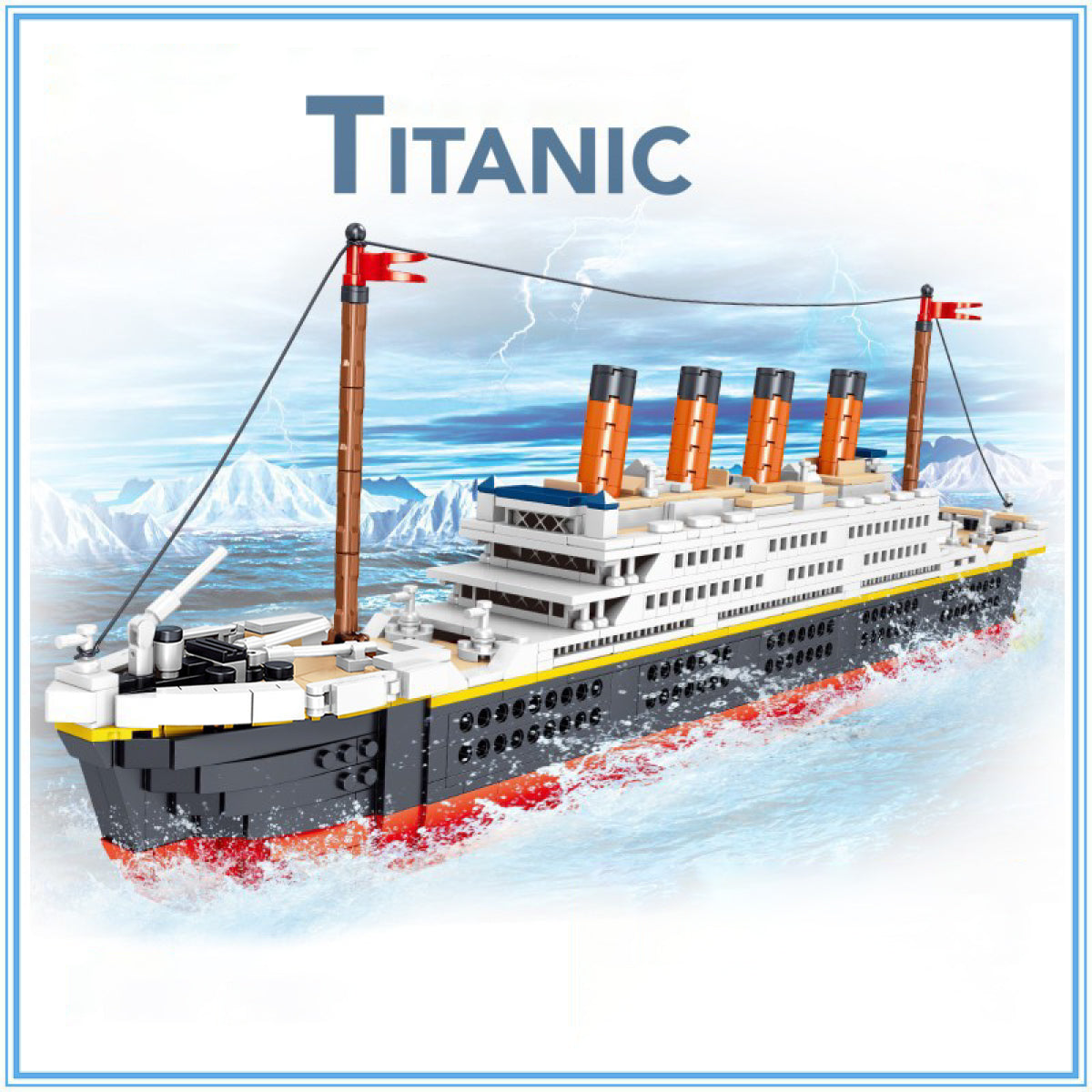 DAHONPA Titanic Model Micro Building Block Set, 1288 Pieces with Stand, Cruise Ship Titanic Model with Figures, Display and Collect Toy Gifts for Kid and Adult