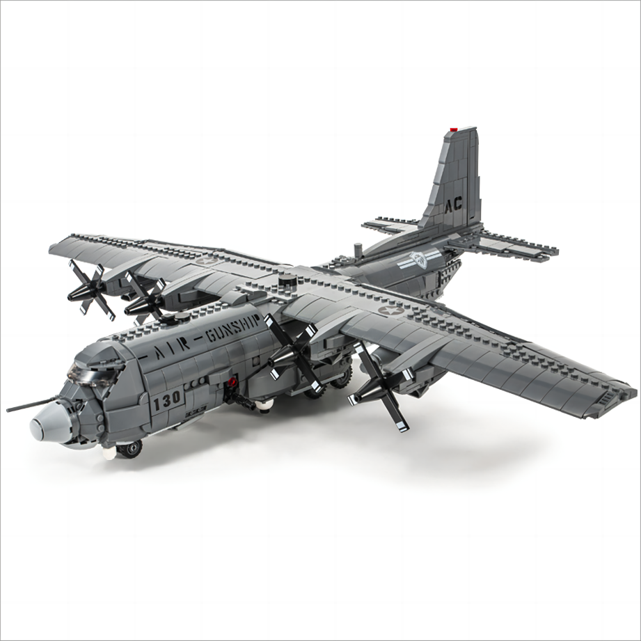 DAHONPA Military Series AC130 Aerial Gunboat Building Blocks Set with 1713 Pieces
