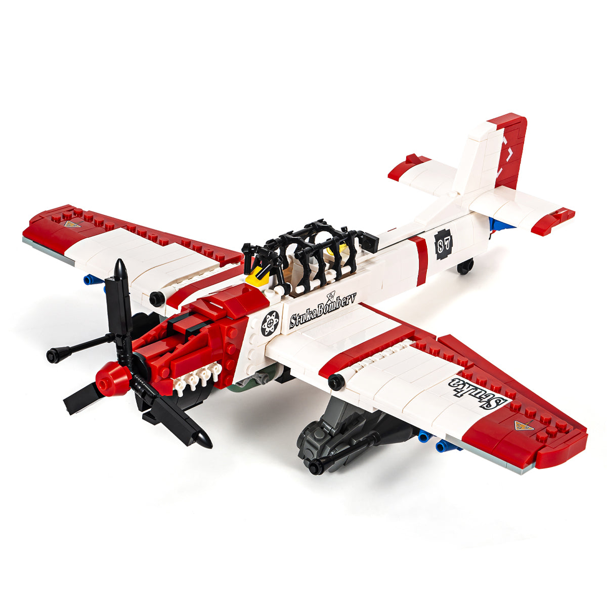 DAHONPA Military Series Stuka Bomber Army Airplane Building Blocks Set with 649 Pieces