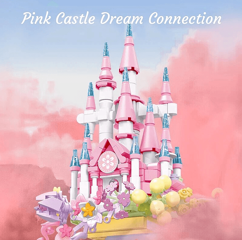 Wonderland Dream Flower Castle, S-shaped cascade of blossoms, light string, Collection Decoration Creative, gifts for girls/Kids/Adults