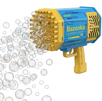 DAHONPA Bubble Gun Bazooka Automatic Bubble Blaster Toy – Rechargeable Lithium Battery Powered Bubble Machine with Bubble Solution for Kids Outdoor Party Fun