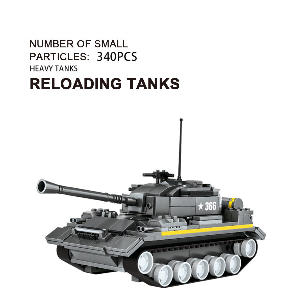 DAHONPA Heavy Tank Building Blocks Set | Modern Main Battle Tank Model Kit