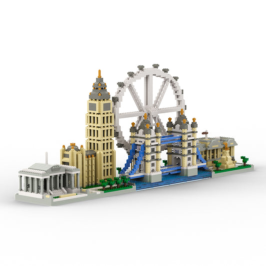 DAHONPA Architecture Series London Skyline Micro Mini Building Blocks Set with 3076 Pieces