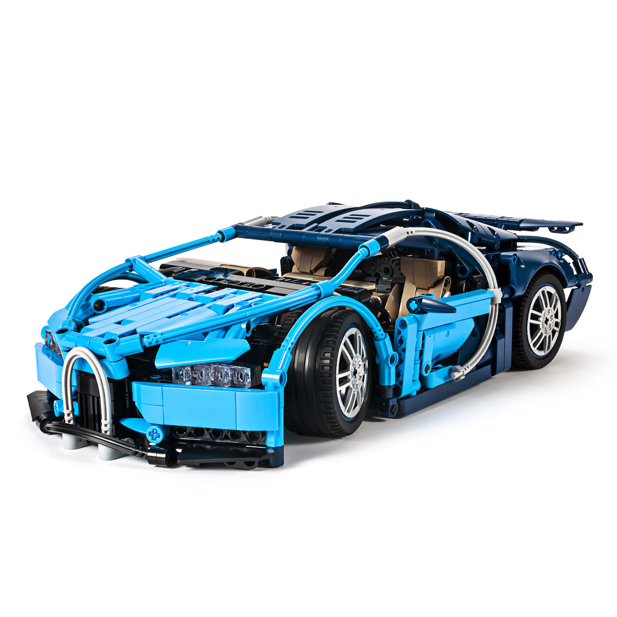 DAHONPA Bluce Sports Car MOC Building Blocks Kit, 1:14 Bugatti Scale Sports Car Model Toys(1258 Pcs)，Gift for Adults and Kids