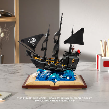 DAHONPA Grimoire Series Black Pearl Ship Building Blocks Toy Set with 919 Pieces