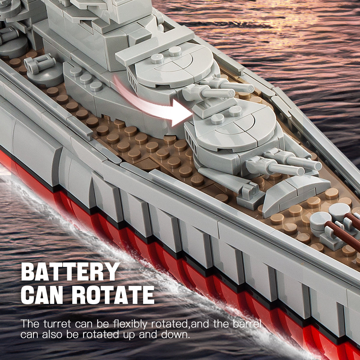 DAHONPA Ship Series Queen Elizabeth Class Battleship Building Blocks Set with 1564 Pieces