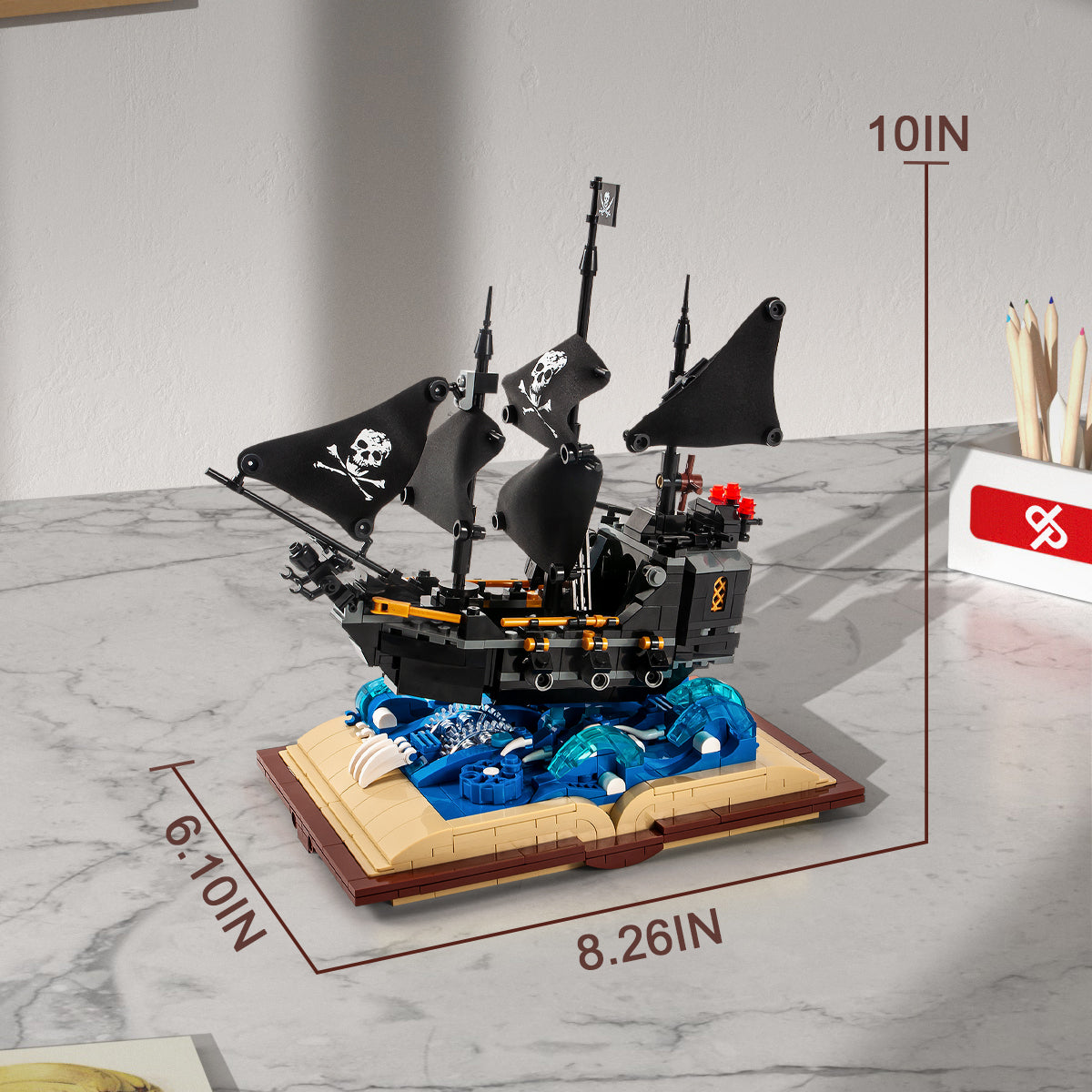 DAHONPA Grimoire Series Black Pearl Ship Building Blocks Toy Set with 919 Pieces