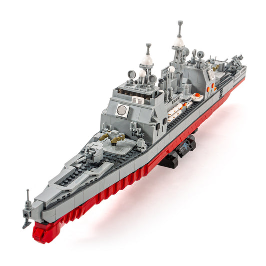 DAHONPA 军事提康德罗加级巡洋舰积木套件，1526 块积木，适合套件或成人的 STEM 玩具