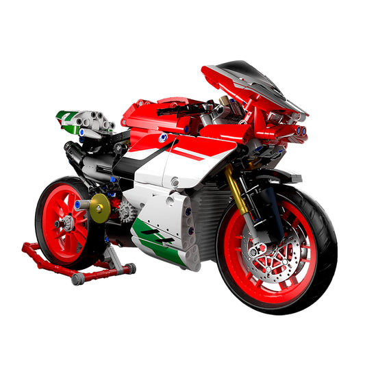 DAHONPA Motorcycle V4 Model Building Blocks Set, 803 Pieces Bricks, Build a Stylish Motorbike Display Model, Collectible Building Kit for Kids or Adults