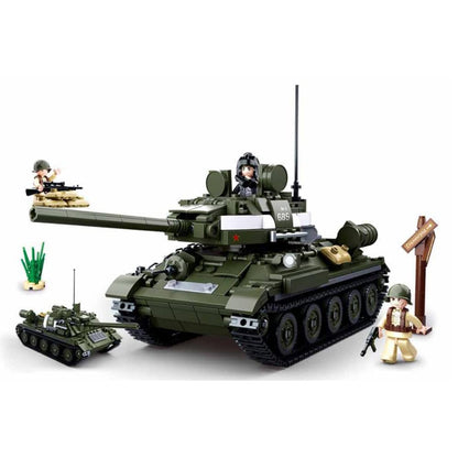 DAHONPA Military Series T-34/85 Tank Army Building Blocks Set with 687 Pieces