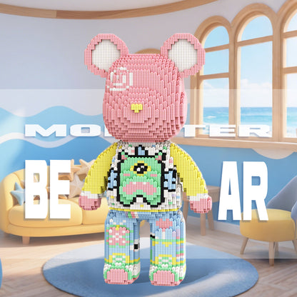 DAHONPA Cool Graffiti Monster Bear Micro Building Blocks Set (5700 PCS) – DIY Childlike Trendy Bear Figurine Toy for Kids & Adults