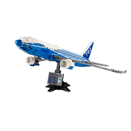 DAHONPA 波音787 飞机积木套装，1350 块城市空乘人员玩具，儿童和成人礼物